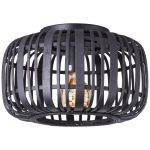 Brilliant Holzrow Deckenleuchte Metall Bambus Schwarz Holz | 320mm - Geeignet für 1x E27