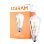 Osram Classic LED E27 Edison Fadenlampe Klar 4W 470lm - 827 Extra Warmweiß | Ersatz Für 40W