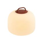 Nordlux Tischlampe Kettle To-Go Portable Akku Rot 6.8W 450lm - 827 Extra Warmweiß | 3-Stufen Dimmbar 