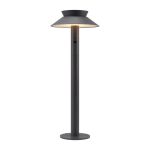 Nordlux Solar Sockellampe Justina Metall Anthrazit 5W 400lm - 830 Warmweiß | Bewegungs- und Lichtsensor