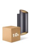 Mehrfachpackung 10x Nordlux Nico Wandleuchte Aluminium Schwarz Up & Down | IP54 - Geeignet für 2x GU10