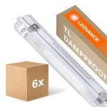 Mehrfachpackung 6x Ledvance LED Feuchtraumleuchte Feuchtigkeitsdicht Gehäuse Performance | Geeignet Für  2x150cm LED Röhre