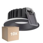 Mehrfachpackung 10x Ledvance LED-Spot Air Fix Aluminium Schwarz 6W 480lm 36D - 927 Extra Warmweiß | Ausschnitt 68mm - IP65 - Höchste Farbwiedergabe - Dimmbar
