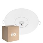 Mehrfachpackung 6x Noxion LED Emergency Spot Weiß 3W 240lm - 850K Kaltweiß | 3 Stunden Notbeleuchtung - Autotest - 140mm