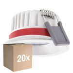 Mehrfachpackung 20x Ledvance LED-Spot Fire Rated Aluminium Weiß 8W 640lm 36D - 927 Extra Warmweiß | Ausschnitt 68mm - IP65 - Höchste Farbwiedergabe - Dimmbar