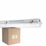 Mehrfachpackung 6x Ledvance LED Feuchtigkeitsdicht Gehäuse MT Gen 3 IP65 | Geeignet für 2x60cm LED Röhre