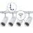 Bright Choice Komplettset 1-Phasen Rail L 1 x 1,5 Meter Weiß | incl. 4x Spot + GU10 2700K 3W Dimmbar + Abschlusskappe, Stromanschluss und L -Verbinder