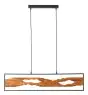 Brilliant Chaumont Pendelleuchte Aluminium Metall Holz Schwarz 18W 2300lm - 830 Warmweiß