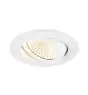 SLV New Tria 68 Spot Aluminium Weiß Rund 8.3W 750lm 60D - 930 Warmweiß | Ausschnitt 68mm -  Höchste Farbwiedergabe - Dimmbar 