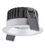 Ledvance LED-Spot Fix Aluminium Silber 8W 680lm 36D - 930 Warmweiß | Ausschnitt 68mm - IP44 - Höchste Farbwiedergabe - Dimmbar