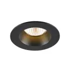 SLV New Tria 68 Spot Aluminium Schwarz Rund 8.3W 460lm 38D - 927 Extra Warmweiß | Ausschnitt 68mm -  Höchste Farbwiedergabe - Dimmbar 