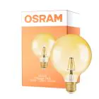 Osram Vintage 1906 LED E27 Globe Fadenlampe Gold 125mm 6.5W 650lm - 824 Extra Warmweiß | Dimmbar - Ersatz für 50W