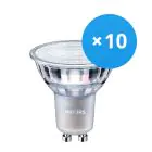 Mehrfachpackung 10x Philips MASTER Value LED Spot GU10 PAR16 3.7W 285lm 60D - 940 Kaltweiß | Höchste Farbwiedergabe - Dimmbar - Ersatz für 35W
