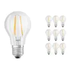 Mehrfachpackung 10x Ledvance Classic LED E27 Birne Fadenlampe Klar 4.2W 470lm - 927 Extra Warmweiß | Höchste Farbwiedergabe - Dimmbar - Ersatz für 40W