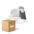 Mehrfachpackung 5x Ledvance LED-Spot Adjust Aluminium Weiß 8W 680lm 36D - 930 Warmweiß | Ausschnitt 68mm - IP20 - Höchste Farbwiedergabe - Dimmbar