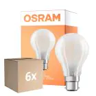 Mehrfachpackung 6x Osram Retrofit Classic LED B22d Birne Matt 11W 1521lm - 827 Extra Warmweiß | Dimmbar -  Ersatz für 100W