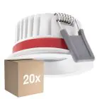 Mehrfachpackung 20x Ledvance LED-Spot Fire Rated Aluminium Weiß 8W 720lm 36D - 940 Kaltweiß | Ausschnitt 68mm - IP65 - Höchste Farbwiedergabe - Dimmbar