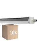 Mehrfachpackung 10x Ledvance Wasserdicht Deckenleuchte Feuchtigkeitsdicht FLEX Durchgangsverdrahtung 34W 5600lm - 840 Kaltweiß | 120cm - Ersatz Für 2x36W