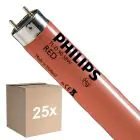 Mehrfachpackung 25x Philips MASTER TL-D 58W - Rot | 150cm