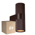 Mehrfachpackung 6x Nordlux Kyklop Wandleuchte Aluminium Rostig  Up & Down | Geeignet für 2x GU10