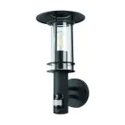 Eglo Wandleuchte Lisio 1 Rostfreier Stahl Schwarz | IP44 - Geeignet für 1x E27 - Bewegungssensor