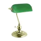 Eglo Tischlampe Banker Stahl Gold Grün | IP20 - Geeignet für 1x E27 