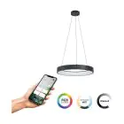 Eglo Pendelleuchte Marghera-Z Stahl Schwarz 27.5W 3150lm - 827-865 Abstimmbares Weiß + RGB | IP20 - Zigbee Dimmbar