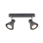 Nordlux Eik 2 Spot Métal Gris | Convient pour 2x GU10