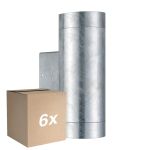 Lot 6x Nordlux Tin Applique Murale Brushed Aluminium | Convient pour 2x GU10
