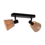 Eglo Plafonnier Seagard Acier Noir | IP20 - Convient pour 2x E14 