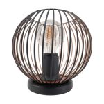 Eglo Lampe De Chevet Almanzora Acier Noir Cuivre | IP20 - Convient pour 1x E27 