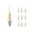 Lot 10x Noxion Lucent LED E14 Flamme Bougie Filament Claire 4.5W 470lm - 827 Blanc Très Chaud | Dimmable - Équivalent 40W