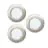 Lot 3x Eglo Encastré Spot Fueva 6 Plastique Nickel Satiné 11.1W 1350lm - 827-840-865 CCT