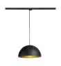 SLV Spot sur rail Suspension Luminaire Forchini M 40 3 Phases  Acier Noir | Convient pour 1x E27 