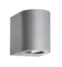 Nordlux Canto 2 Applique Murale Aluminium Gris Up & Down - 10.6W 500lm - 830 Blanc Chaud | IP44