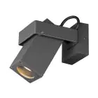 SLV Theo Support Applique Murale Aluminium Anthracite | IP65 - Extérieur - Convient pour 1x GU10 Max. 7W - Dimmable