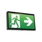 Ansell LED Mural Panneau De Sortie De Secours End LED Noir 2.5W 18lm - 860 Lumière Du Jour | Autotest
