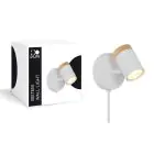 D'Lite Applique Murale Beitem Dépolie Blanc FSC Bois | Convient Pour 1x GU10
