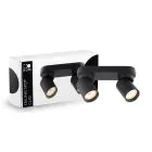 D'Lite Plafond Spot Clio Noir Inclinable| Convient pour 2x GU10