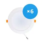 Lot 6x Bright Choice Downlight LED 18W 1620lm 120D - 840 Blanc Froid | Diamètre 175mm - Équivalent 2x18W
