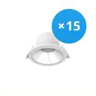 Lot 15x Noxion Downlight LED Apollo 9W 1100lm 60D - 840 Blanc Froid | 145mm - Diamètre 120mm - UGR 