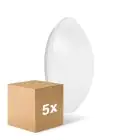 Lot 5x Ledvance Surface Circulaire 400 24W 830 1920lm Blanc IP44 | avec Détecteur de Mouvement - Blanc Chaud - Équivalent 2x26W