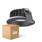 Lot 4x Ledvance Spot LED Air Fix Aluminium Noir 6W 510lm 36D - 930 Blanc Chaud | Diamètre 68mm - IP65 - Meilleur rendu des couleurs - Dimmable