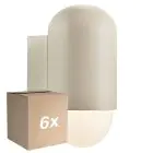 Lot 6x Nordlux Heka Applique Murale Aluminium Sanded |IP54 - Convient pour E27