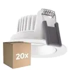 Lot 20x Ledvance Spot LED Adjust Aluminium Blanc 8W 640lm 36D - 927 Blanc Très Chaud | Diamètre 68mm - IP20 - Meilleur rendu des couleurs - Dimmable