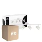 Lot 6x D'Lite Plafonnier Beitem Dépolie Blanc FSC Bois | Convient Pour 4x GU10