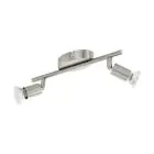 Eglo Plafonnier Buzz-LED Acier Nickel Satiné 2x2.8W 2x250lm - 830 Blanc Chaud | IP20 - Incl. 2x GU10